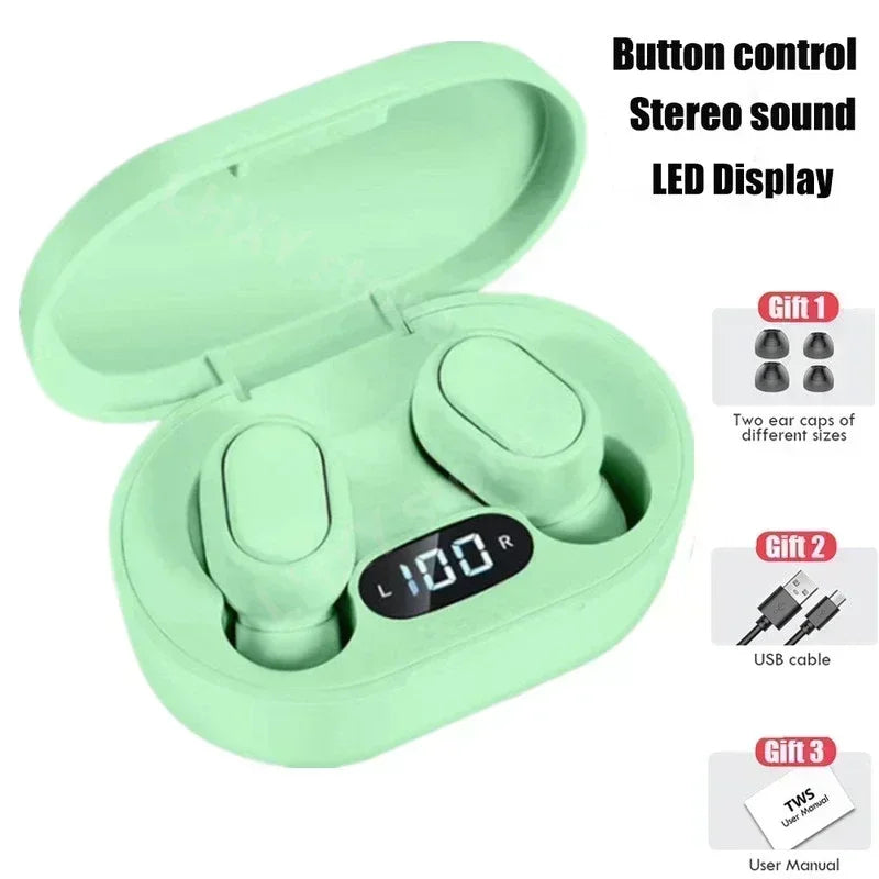 TWS Wireless Earphones Music Headset Bluetooth LED Display HiFi Earphone Waterproof S