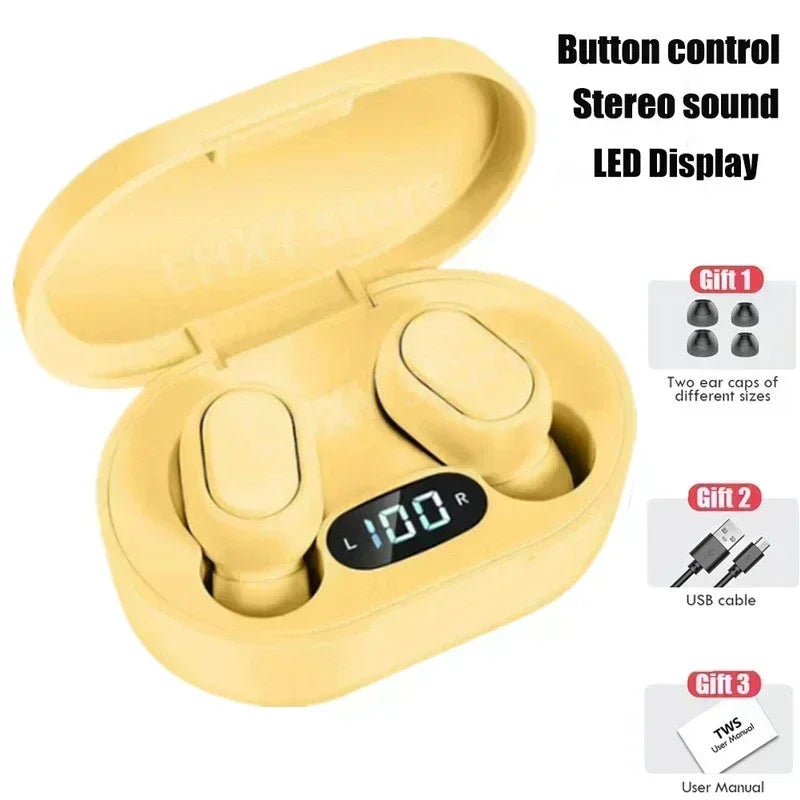 TWS Wireless Earphones Music Headset Bluetooth LED Display HiFi Earphone Waterproof S